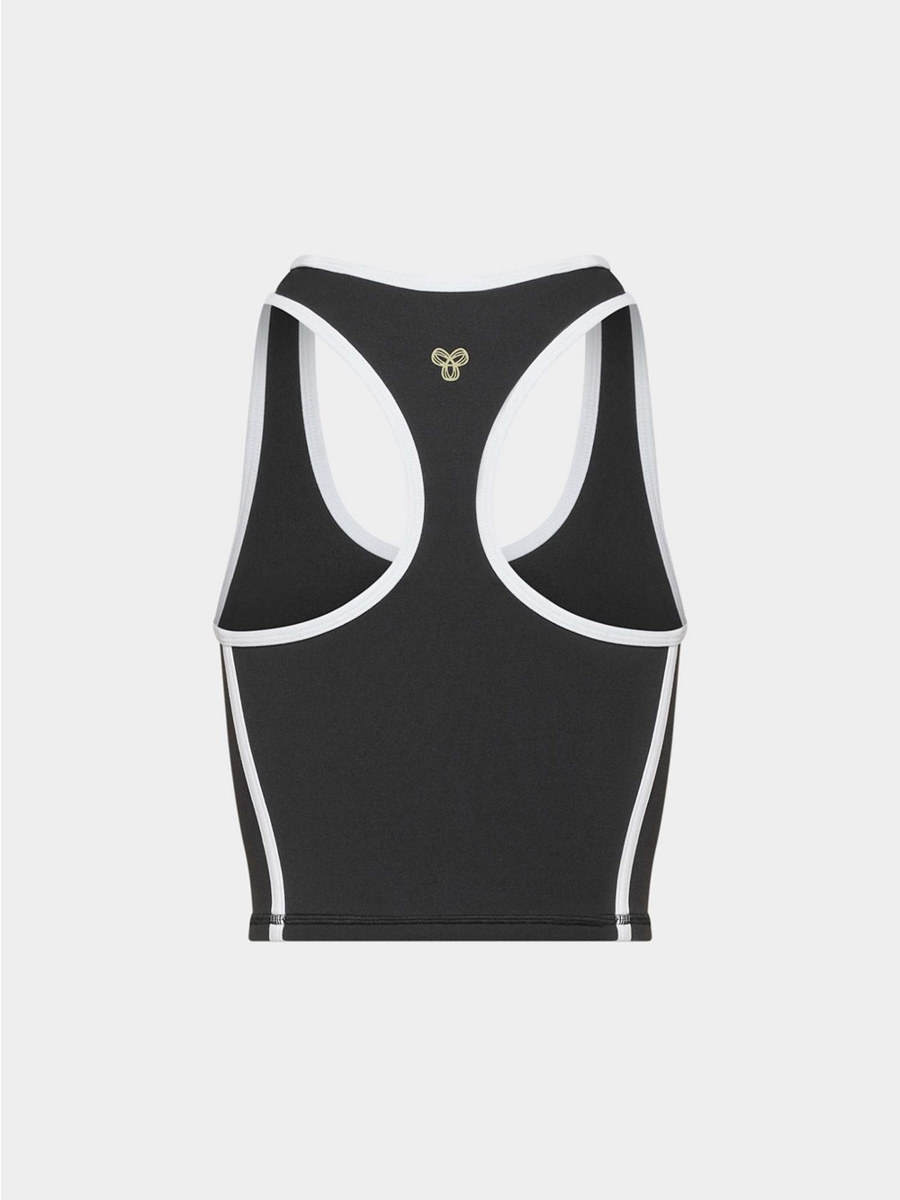 Golden Aritzia Black White Contrast Binding Racerback Cropped Tank Top Medium
